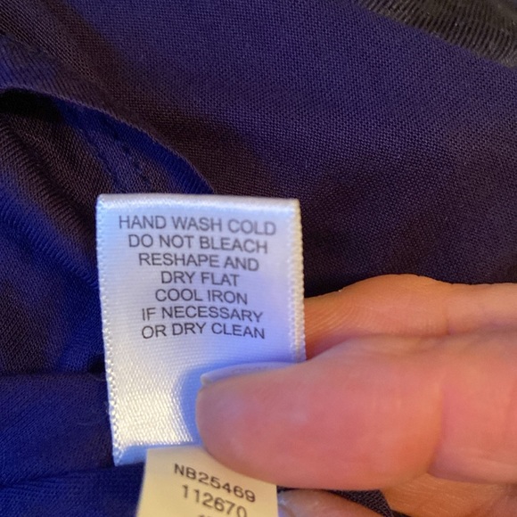 Cable & Gauge Navy Blue Damask Velvet Overlay Halter Top - Picture 12 of 12